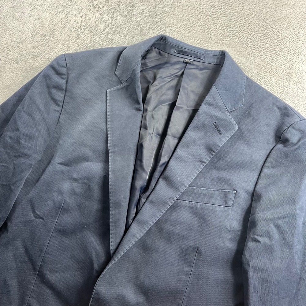 J.Crew Ludlow Blazer Mens 38R Navy Blue Cotton Twill 2-Button Sport Coat Slim
